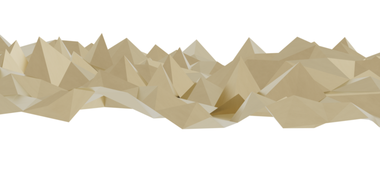 Abstract background image of a beige low poly mountain range. Perfect for presentations, websites, and design projects needing a textured, geometric landscape.