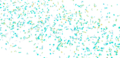 Festive background with teal and gold confetti. Perfect for celebrations, parties, and events.