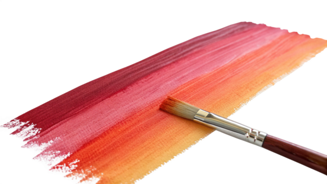 paintbrush and red paint