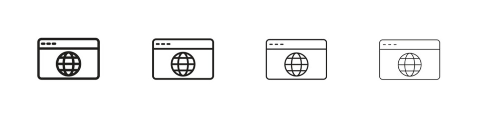 Website UI design icon collection. Line vector sign, symbol for web and mobile