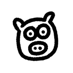 funny cartoon pig png outline, cute cartoon handdraw clipart kids doodle element hand drawn doodle, handwriting clipart, kawaii kids drawing, funny character, childlike sketch, handwritten words,
