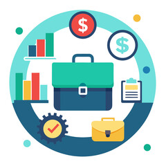 vector flat icon with shadow