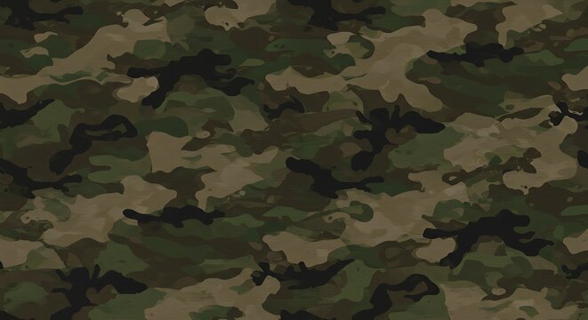 Camouflage pattern abstract background in various shades of green and brown