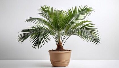 Obraz premium Photo Of Areca Palm Plant In Flowerpot Isolated