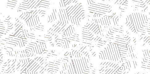 A contemporary background features overlapping geometric patterns of angled and parallel dark gray lines creating a modern, abstract and stylish design on a white surface