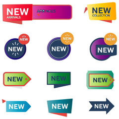 New Arrivals & Collection Tags - Modern E-commerce Badges & Labels Vector Set