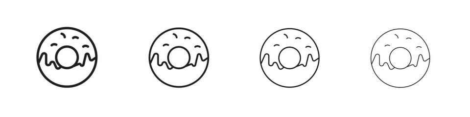 Donut icon collection. Line vector sign, symbol for web and mobile