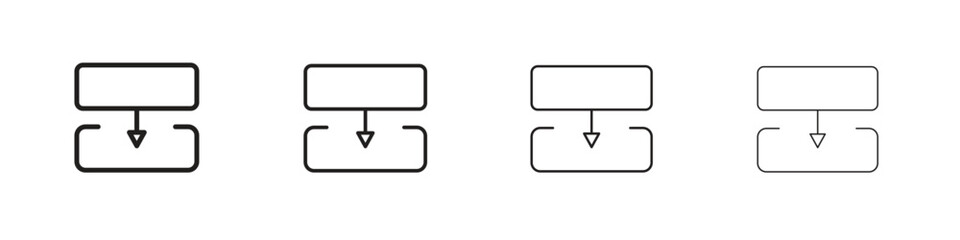 Diagram next icon collection. Line vector sign, symbol for web and mobile