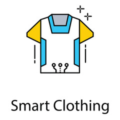 Smart Clothing Illustration for Futuristic Wearable Apparel and Digital Health Technology