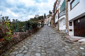 Sorrento, Italy. Panoramic realistic view of Sorrento city in the winter