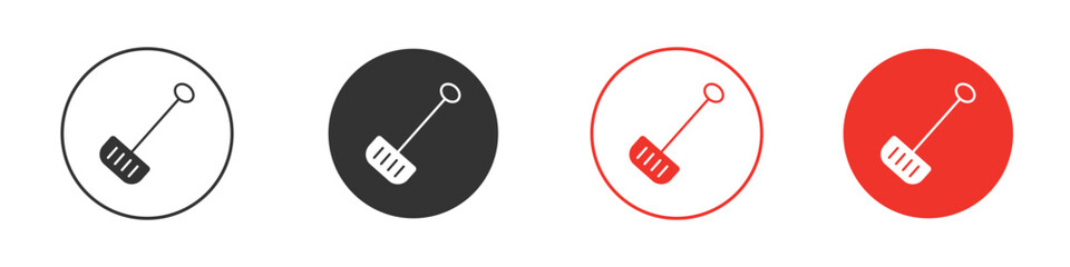 Snow shovel icon solid pictogram. Vector isolated illustration