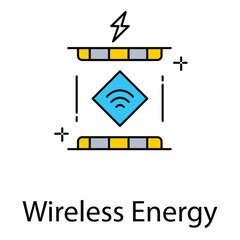 Wireless Energy Illustration Showing Advanced Contactless Power Transmission for Smart Charging Devices