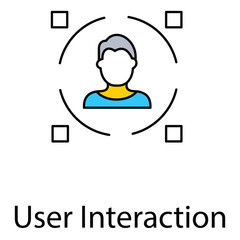 User Interaction Illustration Showing Human Centered Design for Interactive Digital Experiences