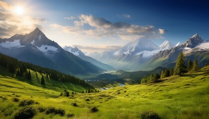 Fototapeta premium Alpine Landschaft