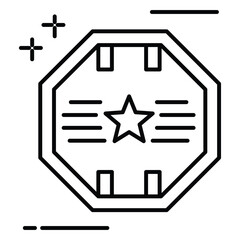 Obraz premium Military Zone Vector Icon Representing Restricted Defense Area and Combat Security