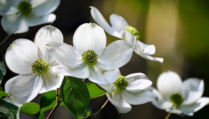 Fototapeta premium White Dogwood Blossoms