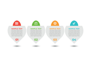 Infographics design template, business concept with 4 steps or options, can be used for workflow layout, diagram, annual report, web design.Creative banner, label vector.