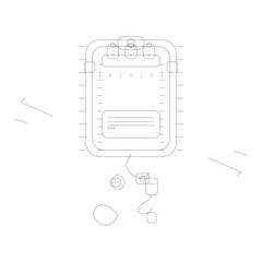 Blood Bag Unique Vector – Medical Donation and Healthcare Transfusion Illustration
