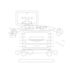Ultrasound Machine Unique Vector – Medical Imaging and Diagnostic Equipment Illustration
