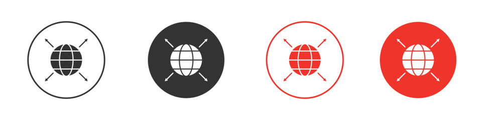 External world icon solid pictogram. Vector isolated illustration