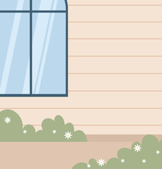 window view exterior from garden