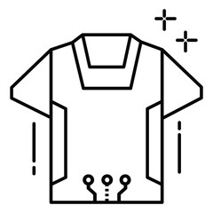 Smart Clothing Icon Showing Digital Wearable Technology for Fashion and Health Innovation
