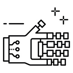 Motion Glove Icon Representing Futuristic Wearable Technology for Hand Tracking and Gaming