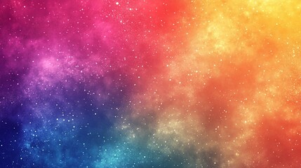 Naklejka premium Colorful nebula with scattered stars, vibrant cosmic space background
