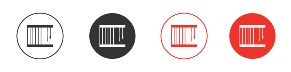 Blinds open icon solid pictogram. Vector isolated illustration