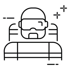Super Power Suit Icon Depicting High Tech Futuristic Wearable Exosuit for Enhanced Abilities