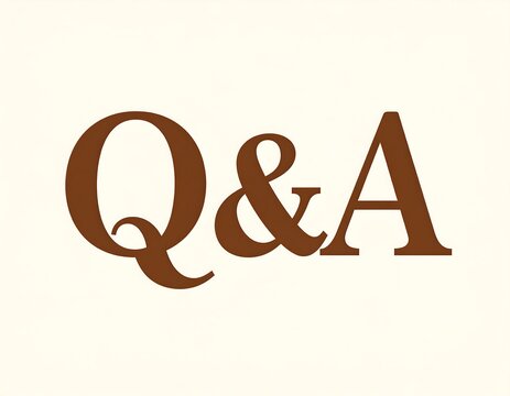 Simple Q&A graphic in brown