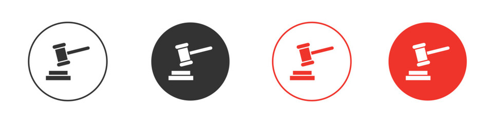 Auction icon solid pictogram. Vector isolated illustration