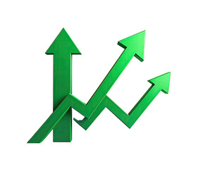 Green arrows pointing upward, symbolizing growth and positive progress
