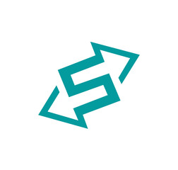 two arrows icon pointing opposite sides isolated on white background	