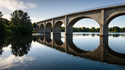 Fototapeta premium Concrete Bridge Reflections