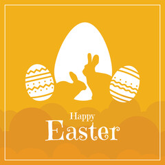 Happy Easter Eggs Bunny Easter Funny Easter Day Vector.