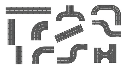 Collection of road segment designs for transportation and urban planning