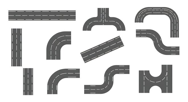 Collection of road segment designs for transportation and urban planning