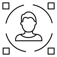 User Interaction Icon Depicting Touchscreen Engagement with Digital Interface for UX Optimization