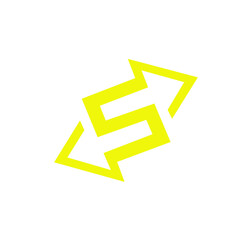 two arrows icon pointing opposite sides isolated on white background	