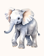 Elephant – Hand-Painted Watercolor Vector Illustration