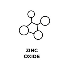 Vector art of zinc oxide molecule structure