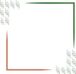 square geometric shape bauhaus border