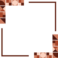 square geometric shape bauhaus border