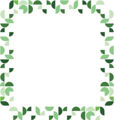 square geometric shape bauhaus border