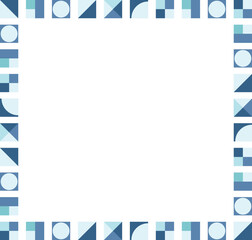 square geometric shape bauhaus border