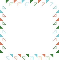 square geometric shape bauhaus border