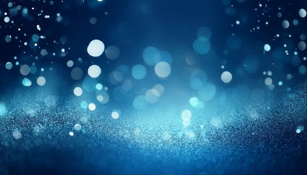 Light Blue Bokeh Glitter Background Overlay Backlit Dust Particals