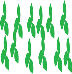 vector illustration of a green leaf