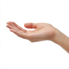 An outstretched hand offering or receiving something with care and kindness